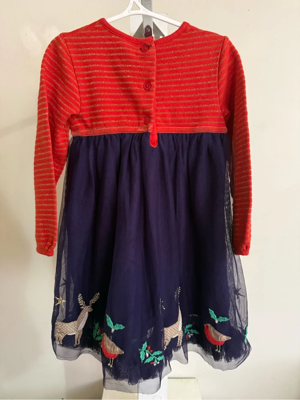 Mini Boden Christmas Applique Tulle Dress